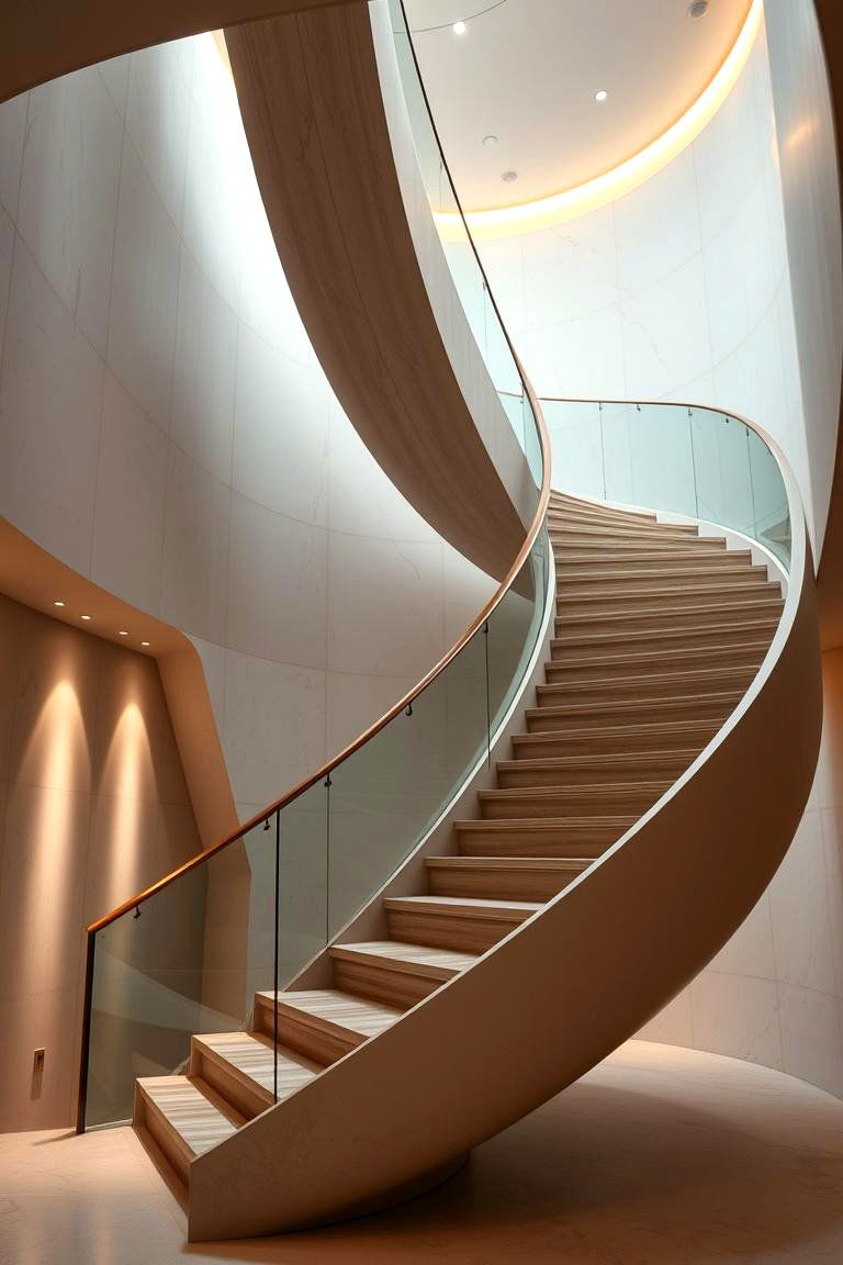 Architectural Sculptural Staircase - 24 Modern Staircases