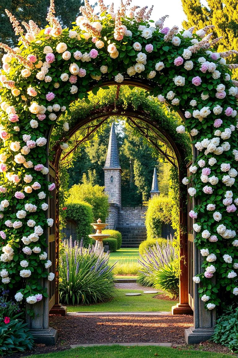 Archway Trellis Gateway - 24 Garden Trellis Ideas