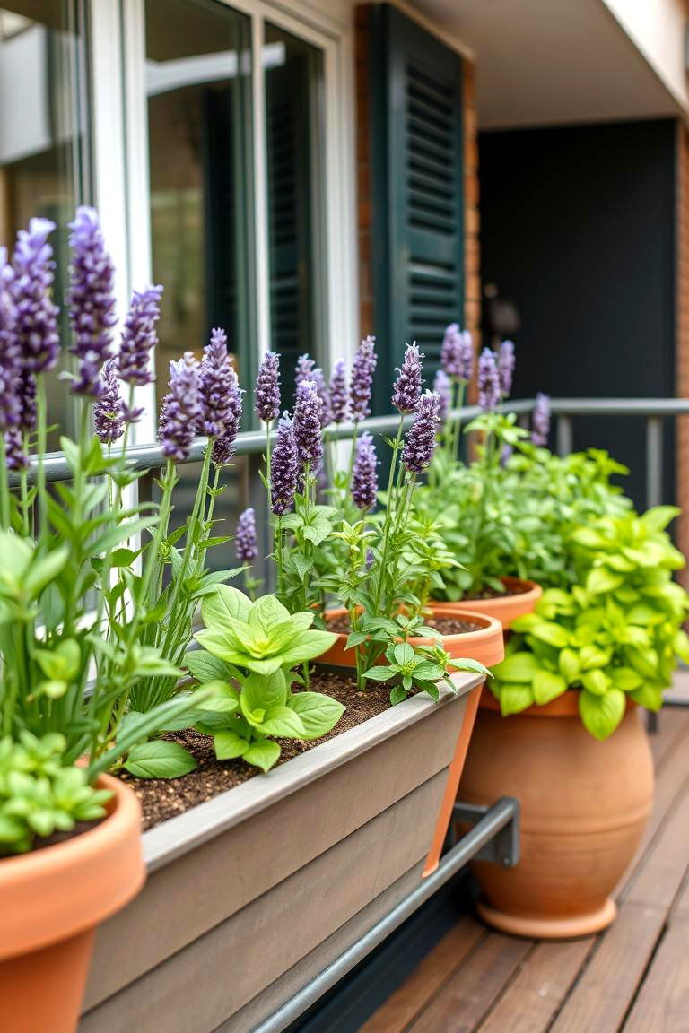 Aromatherapy Herb Garden - 24 Balcony Deck Ideas