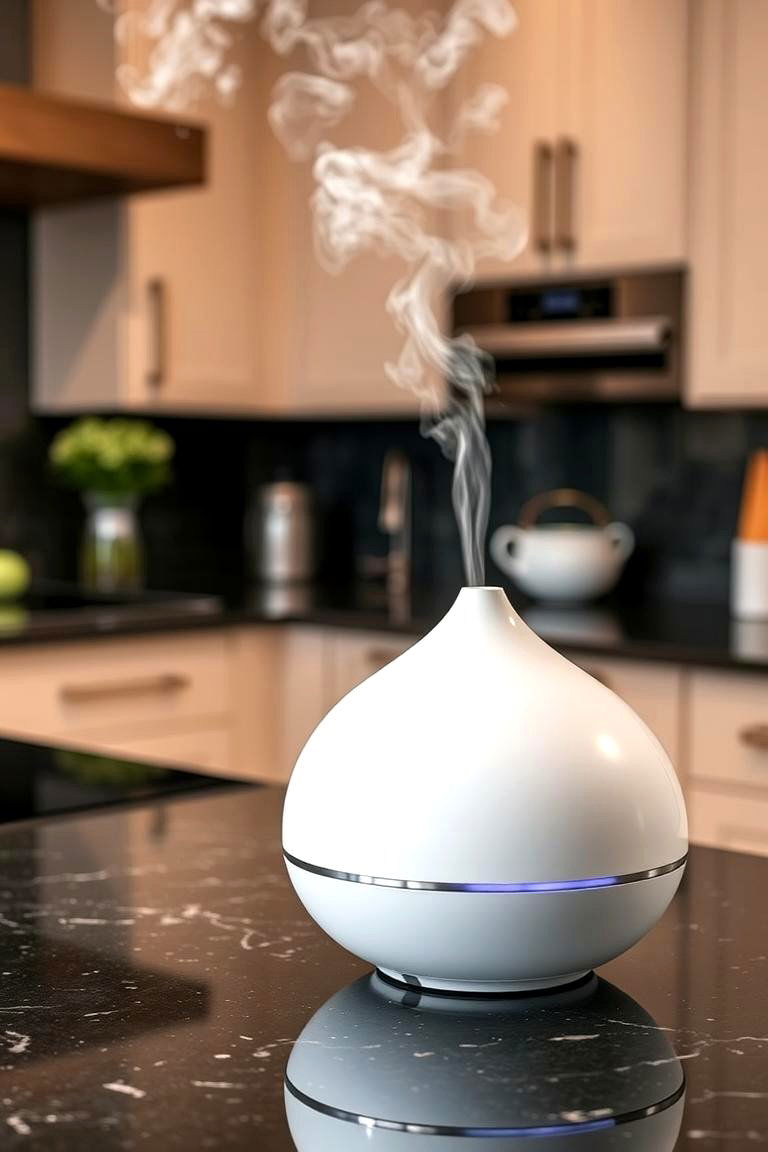 Aromatic Diffuser with Essential Oils - 24 kitchen island decor ideas