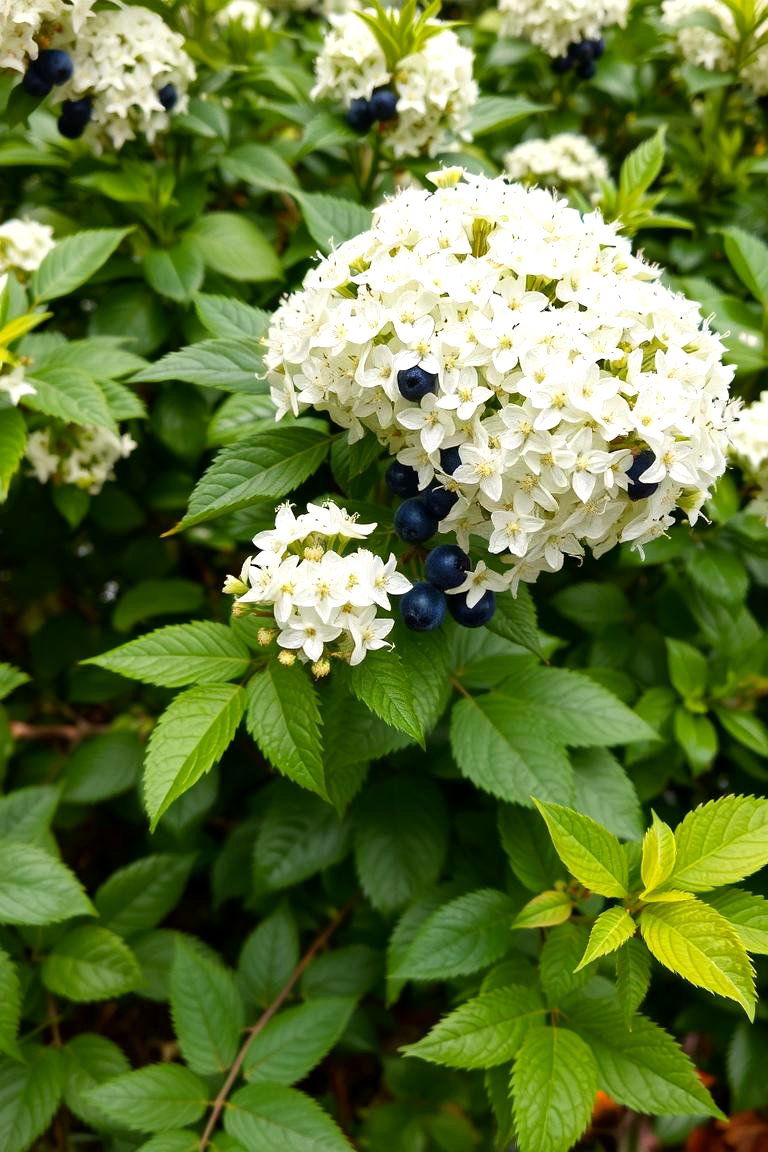 Arrowwood Viburnum for White Flowers and Fall Color - 24 Shrubs for Privacy