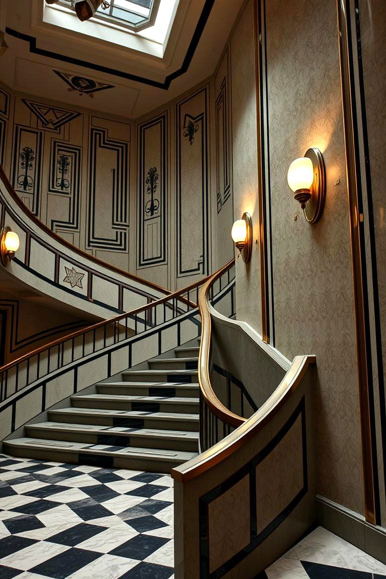 Art Deco Curved Staircase - 24 Curved Staircase Ideas
