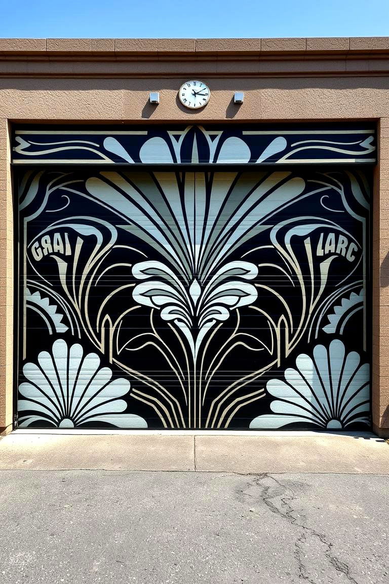 Art Deco Elegance Mural - 24 Garage Door Murals