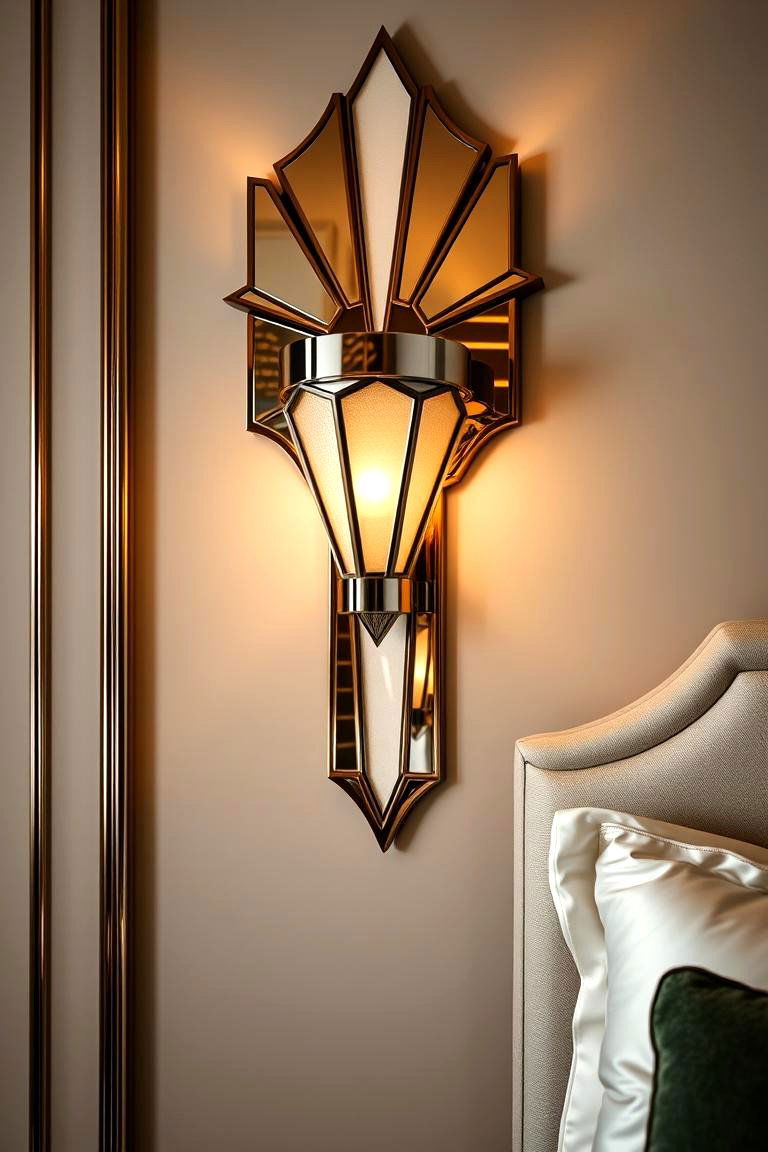 Art Deco Elegance Sconce - 24 Bedroom Wall Sconce Ideas