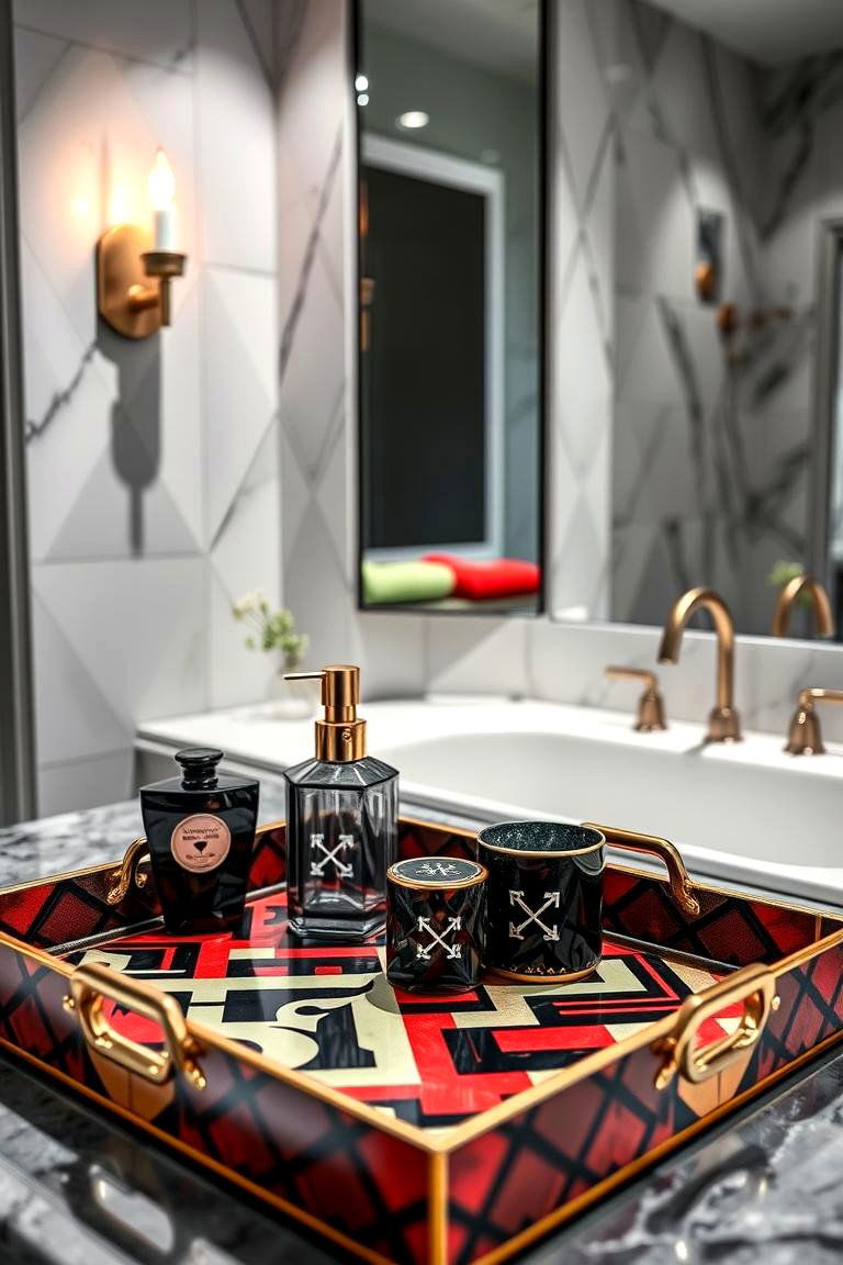 Art Deco Glam Tray - 24 Bathroom Tray Ideas
