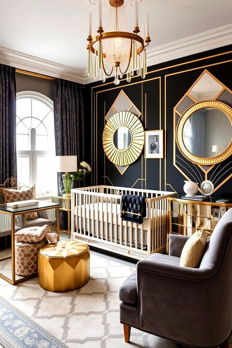 Art Deco Glamour - 24 Baby Girl Nursery Ideas