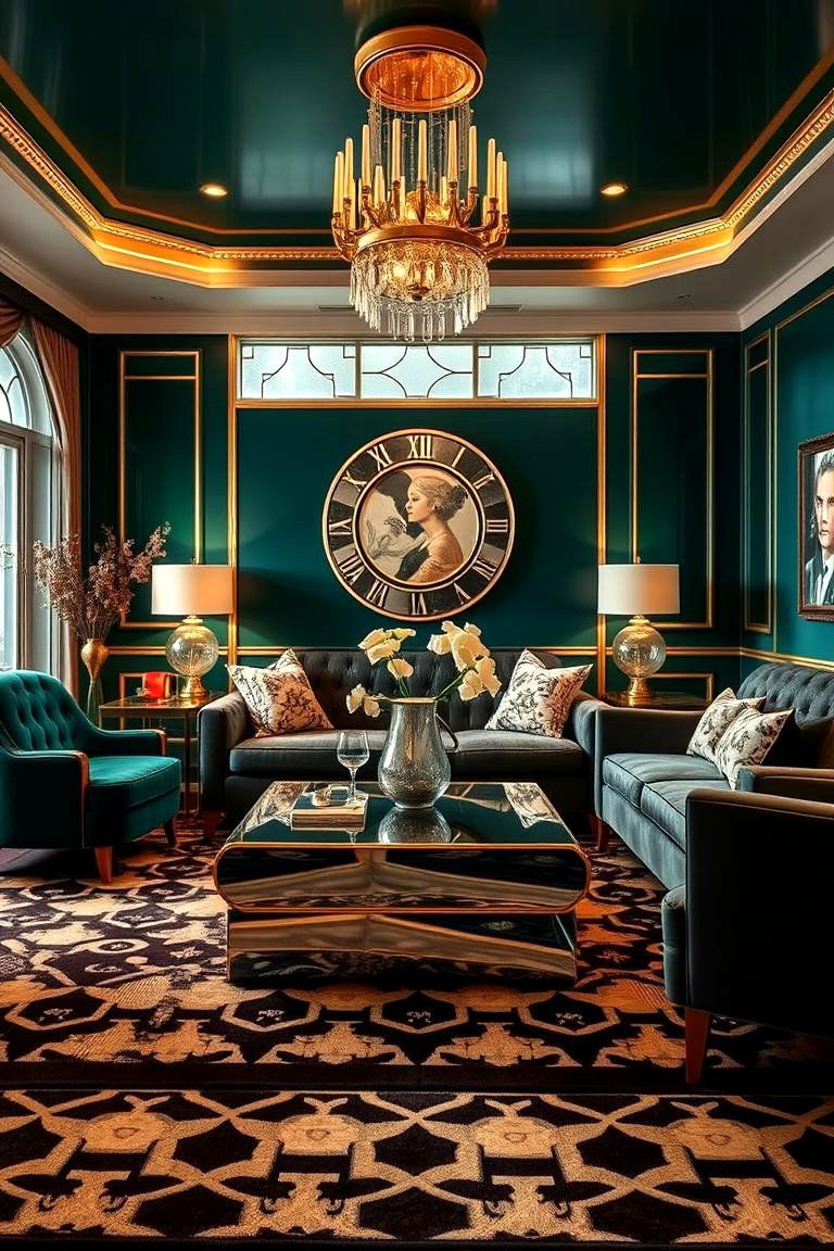 Art Deco Glamour - 24 Vintage Living Room Ideas