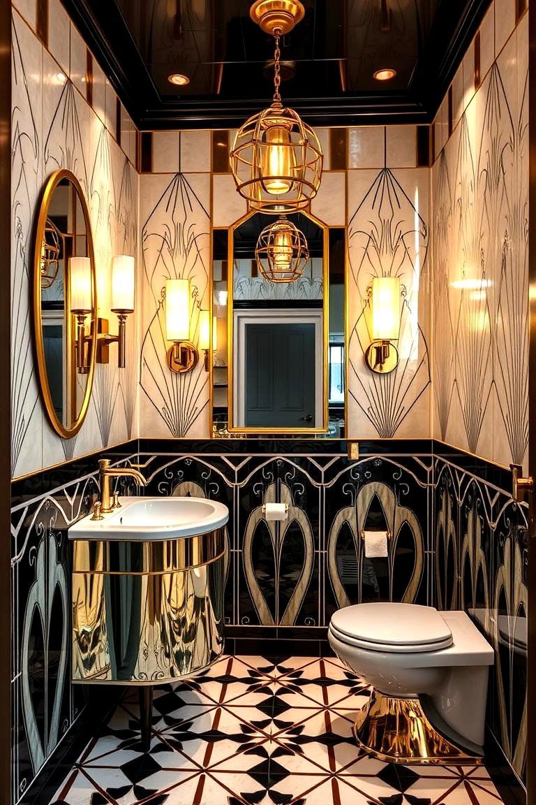 Art Deco Glamour Bathroom - 24 Eclectic Bathroom Ideas
