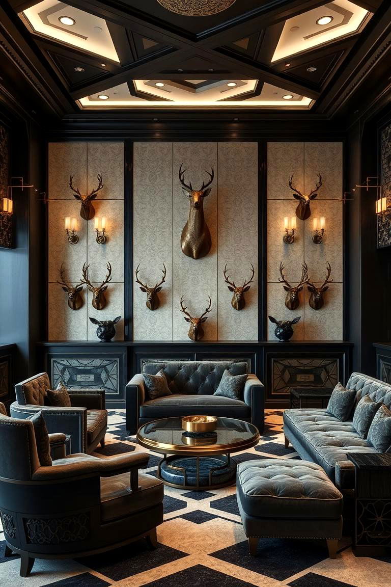 Art Deco Hunting Lodge - 24 Hunting Trophy Room Ideas
