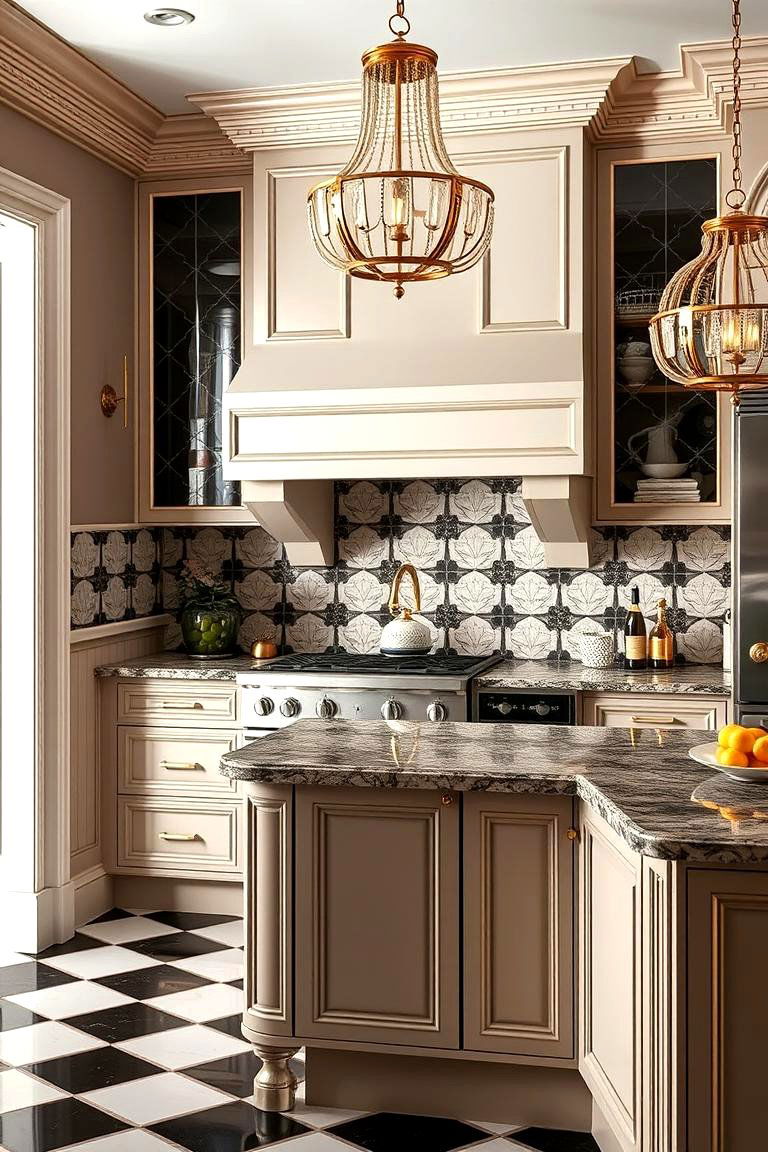Art Deco Influence - 24 Kitchen Wainscoting Ideas