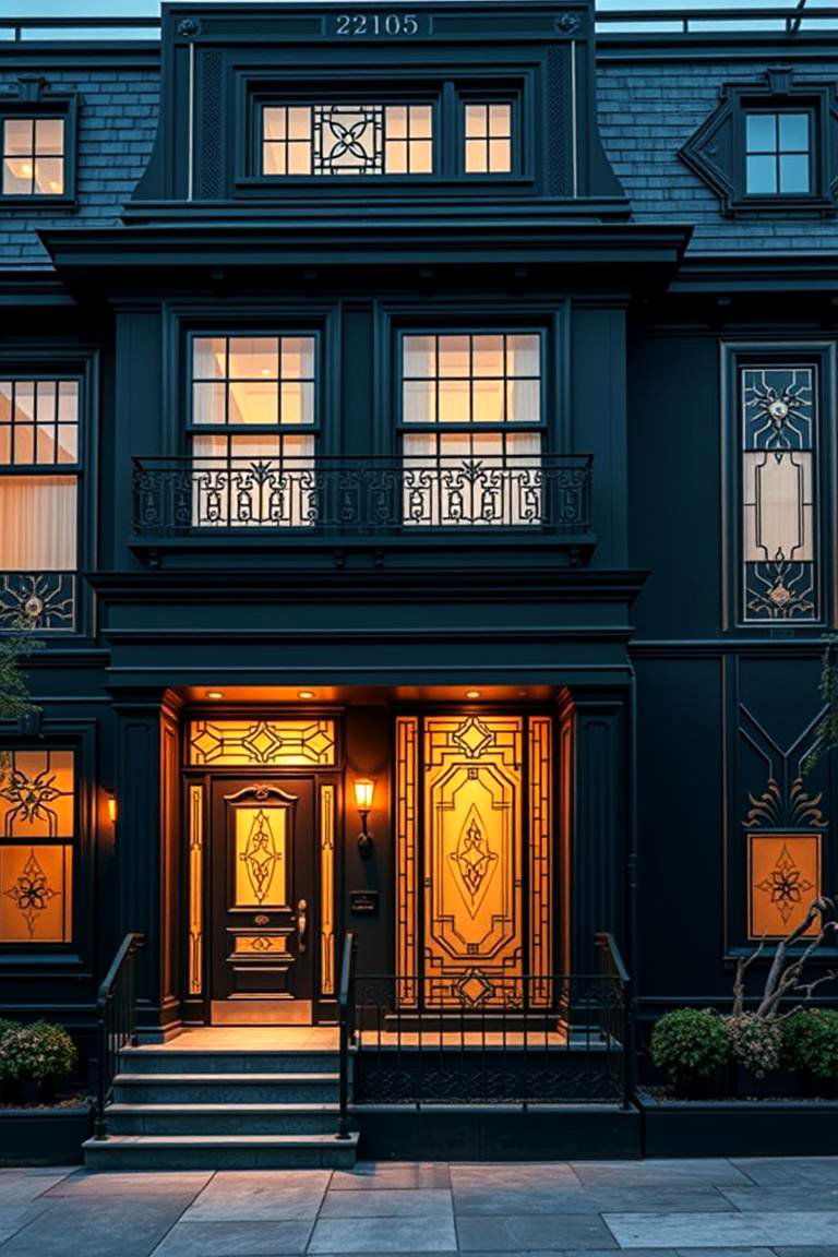 Art Deco Influence - 24 Modern Black Houses