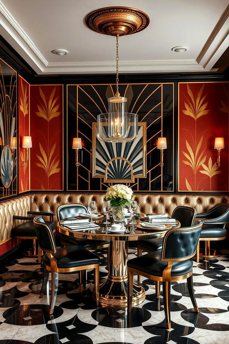 Art Deco Inspired Dining Room - 24 Luxury Dining Room Ideas