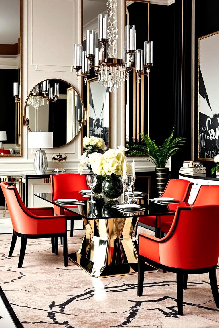 Art Deco Inspired Dining Room - 24 Formal Dining Room Ideas