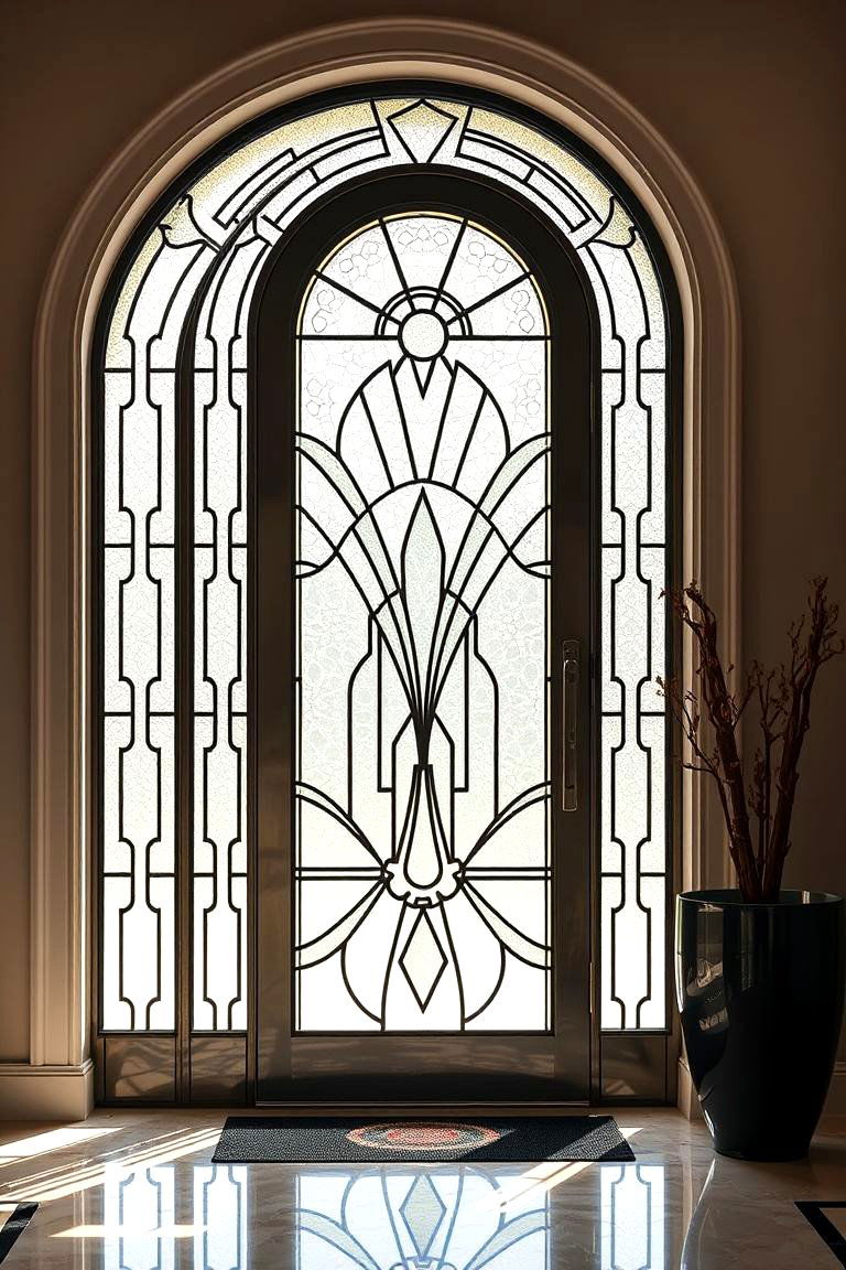 Art Deco Inspired Glass Door - 24 Glass Front Doors Ideas