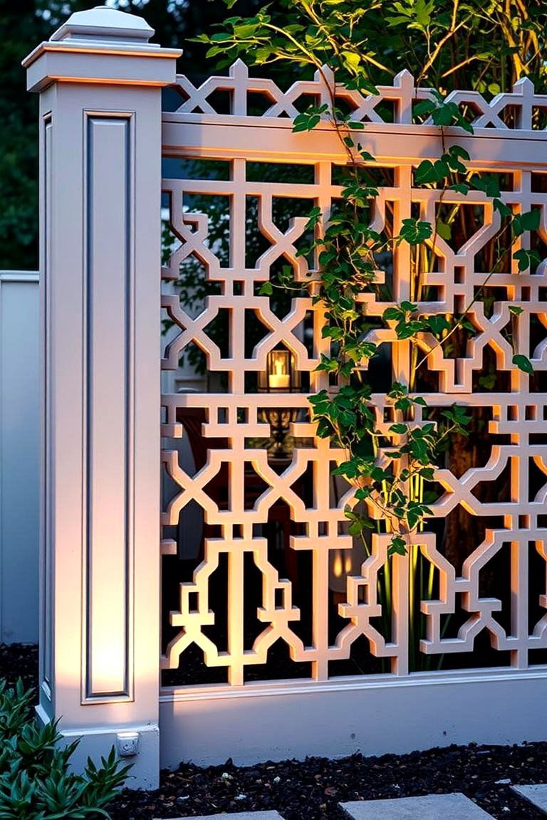 Art Deco Inspired Lattice Fence - 24 Lattice Fence Ideas