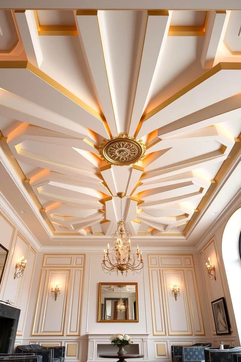 Art Deco Inspired Pop Ceiling - 24 Pop Ceiling Design Ideas