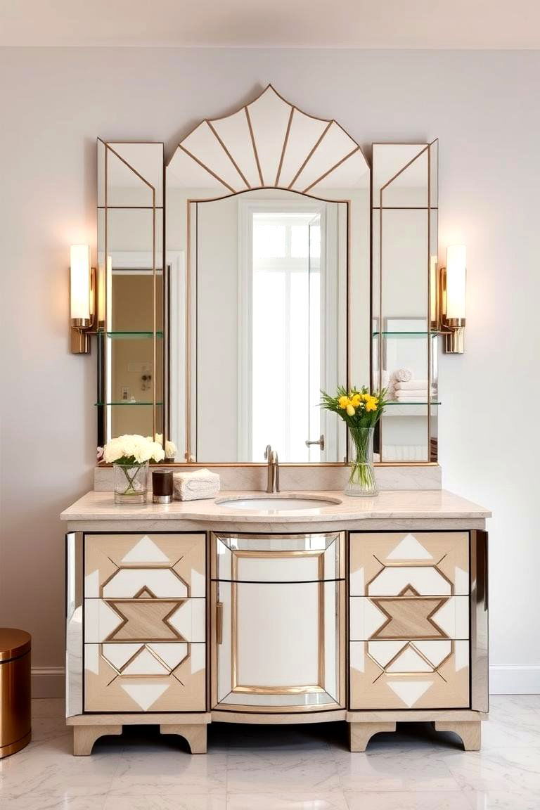 Art Deco Inspired Vanity - 24 Bedroom Vanity Ideas