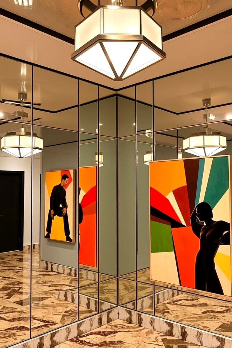 Art Deco Mirrors with Bold Frames - 24 Art Deco Bedroom Ideas