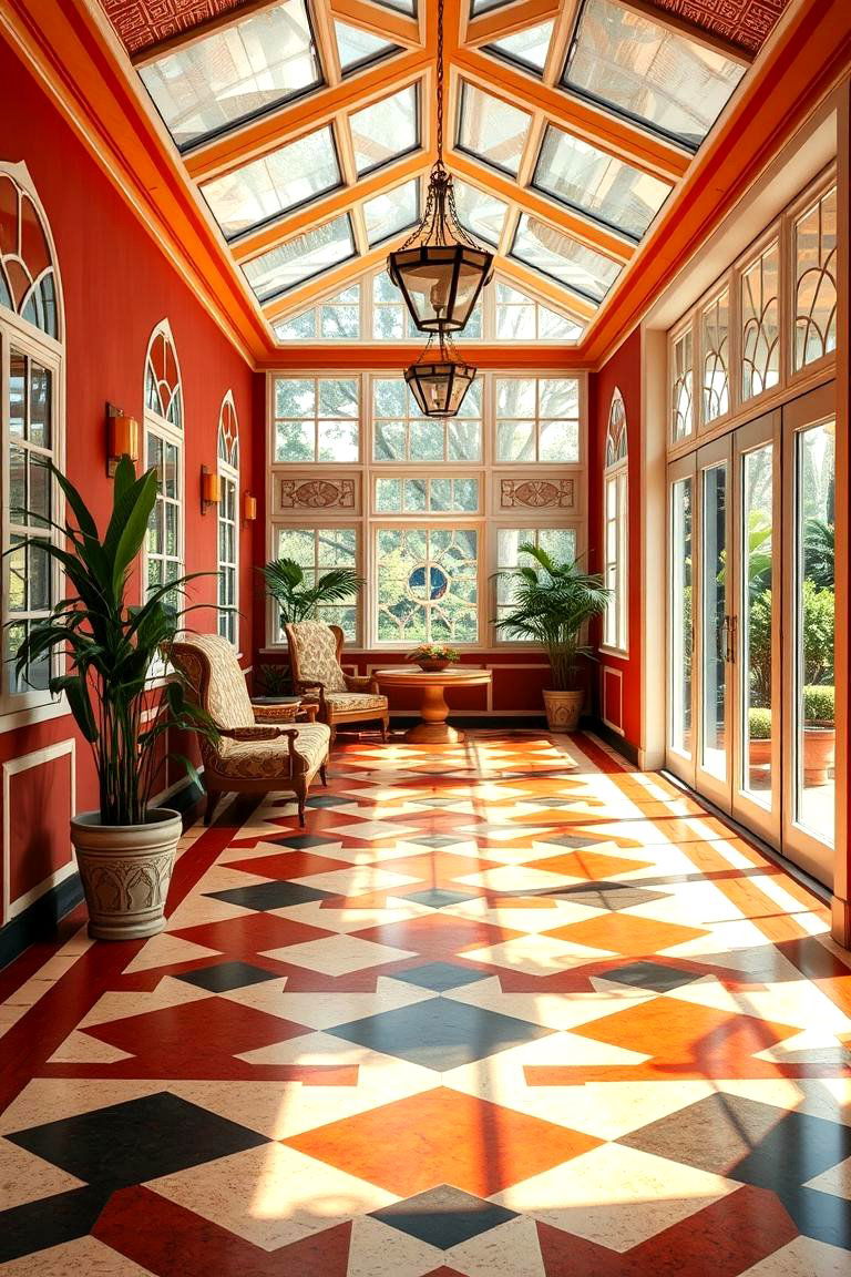 Art Deco Revival - 24 Sunroom Tile Floor Ideas