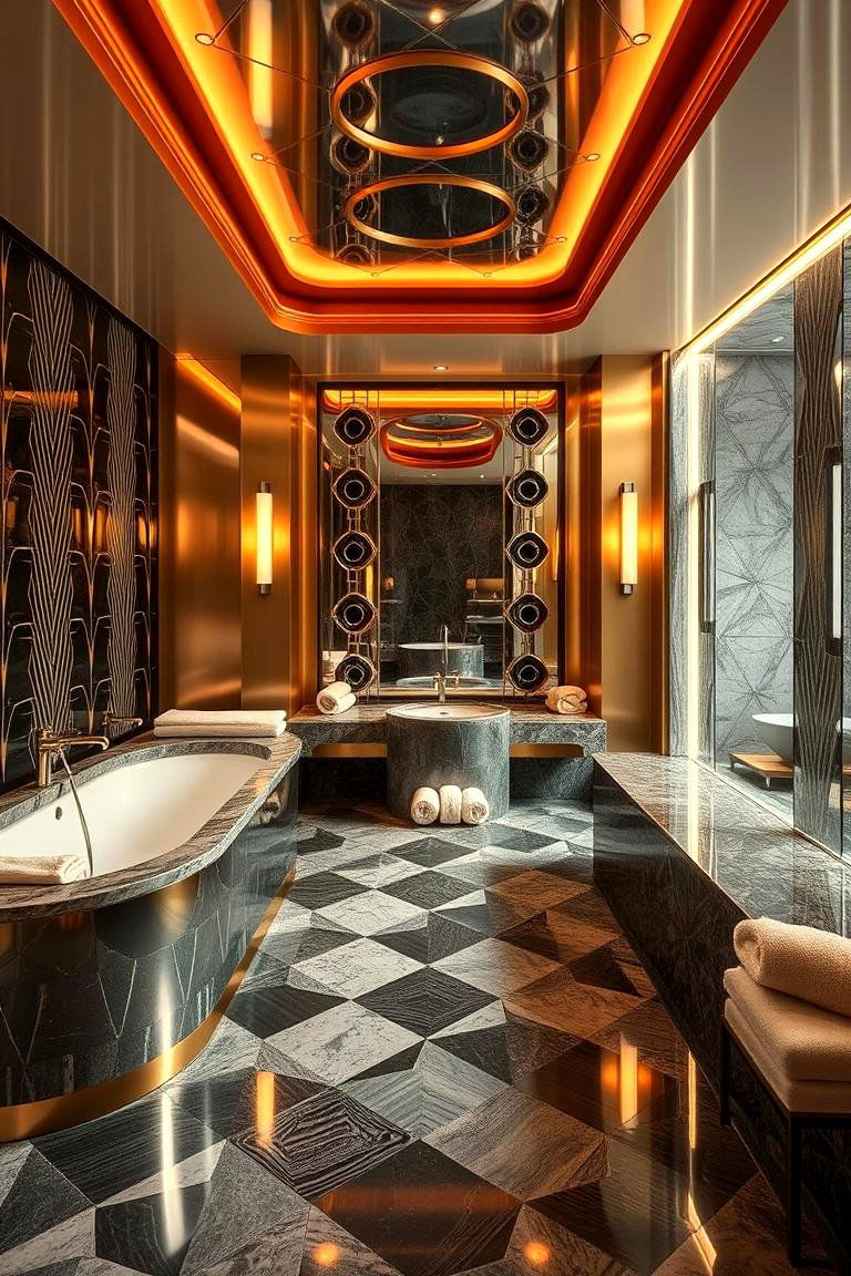 Art Deco Spa Elegance - 24 Spa Room Ideas