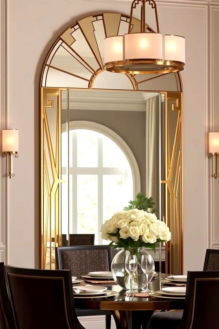 Art Deco Statement Mirror - 24 Dining Room Mirror Ideas