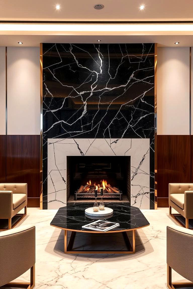 Art Deco Style Fireplaces - 24 Art Deco Interior Design Ideas