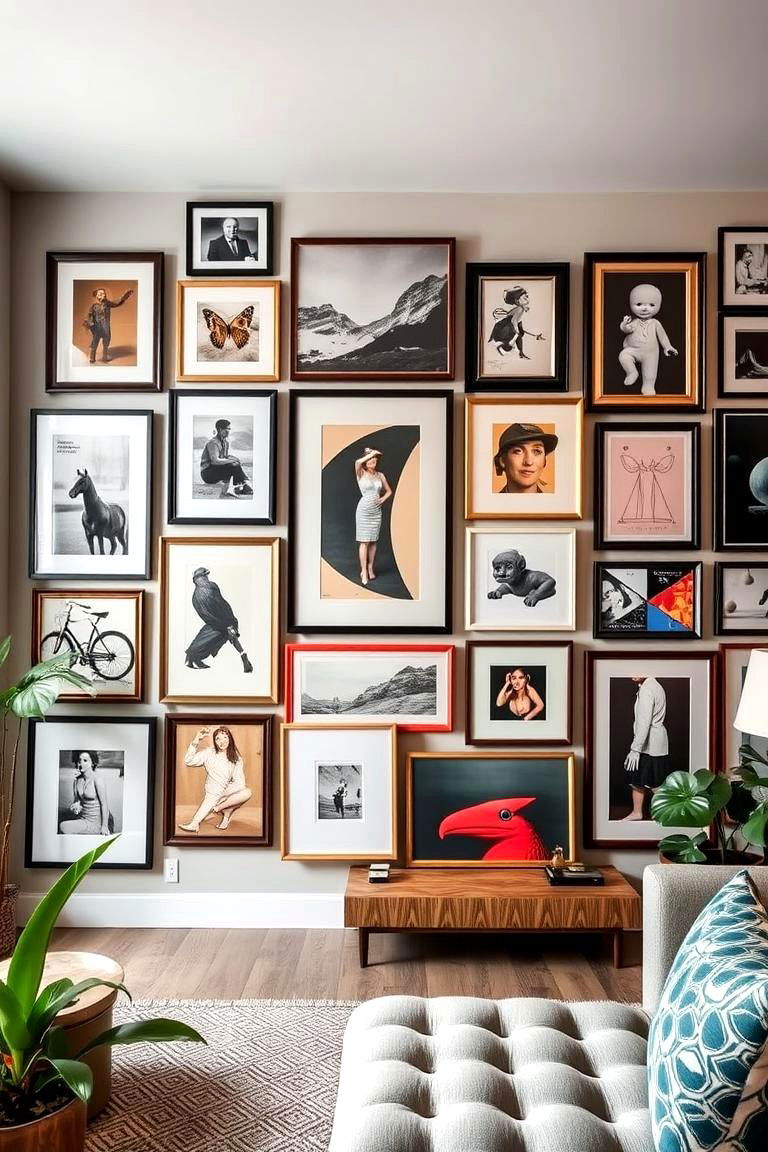 Art Gallery Wall Display - 24 Penthouse Design Ideas