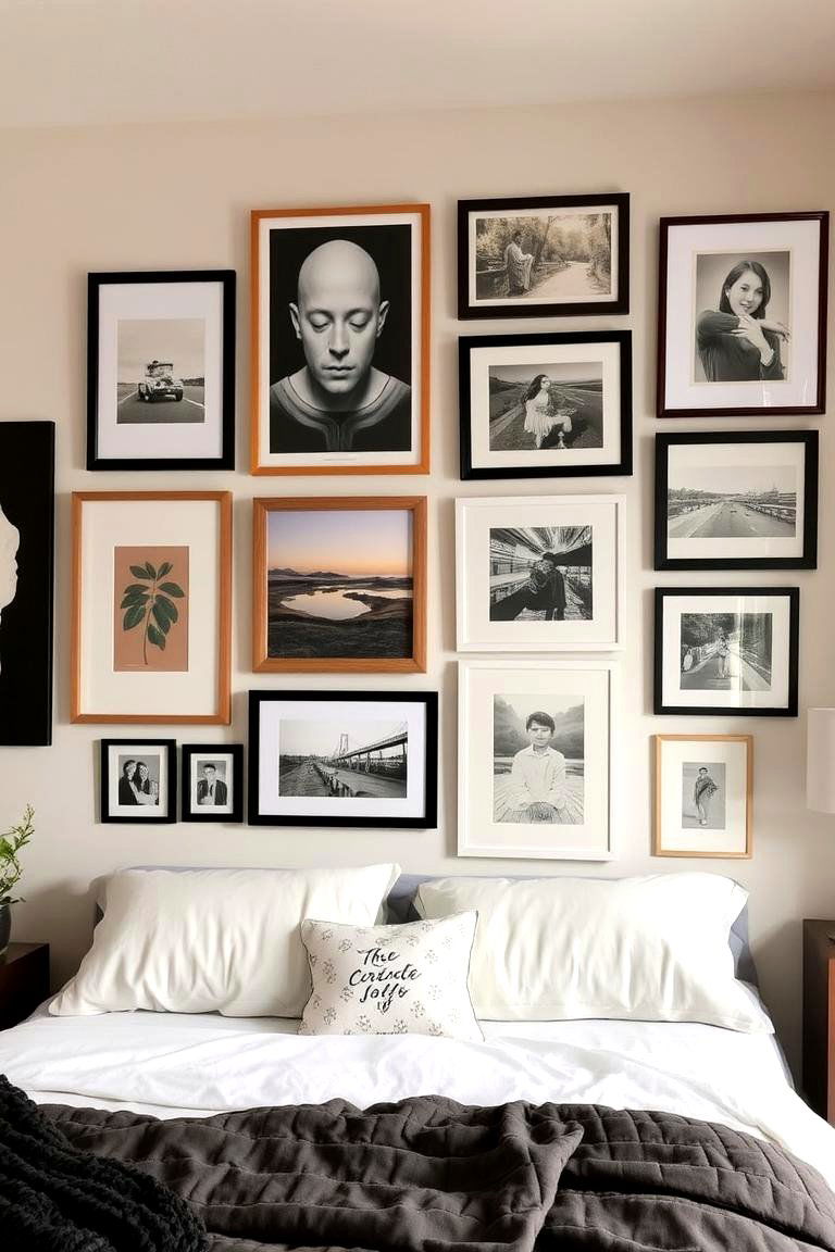 Art Gallery Wall - 24 Bedroom Accent Wall Ideas