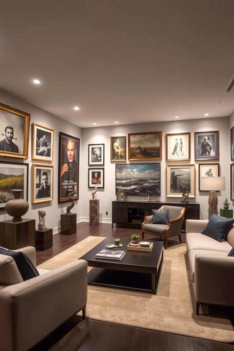 Art Inspired Man Cave - 24 Man Cave Design Ideas