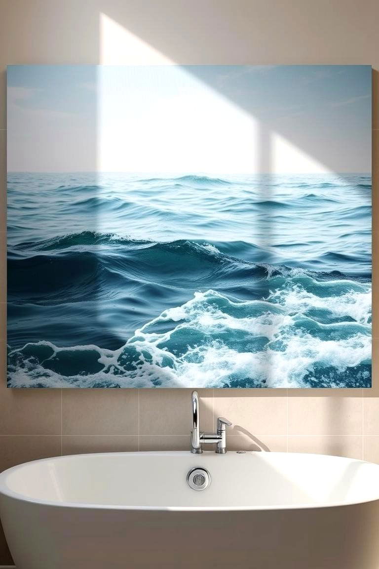 Art Inspired by Water for a Seamless Fit - 24 Bathroom Art Ideas