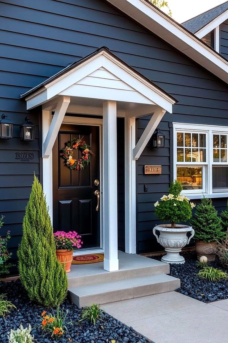 Artful Curb Appeal - 24 black siding house ideas