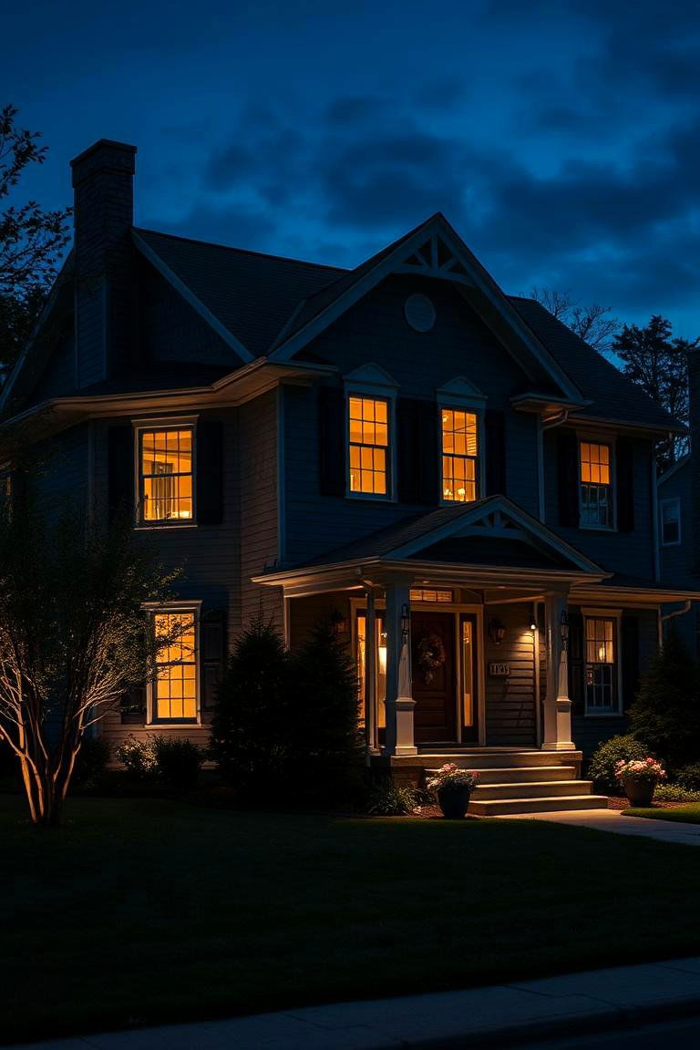 Artful Exterior Lighting - 24 Dark Grey House Exterior Ideas