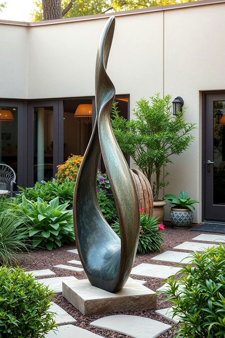 Artful Garden Sculptures - 24 Small Patio Ideas