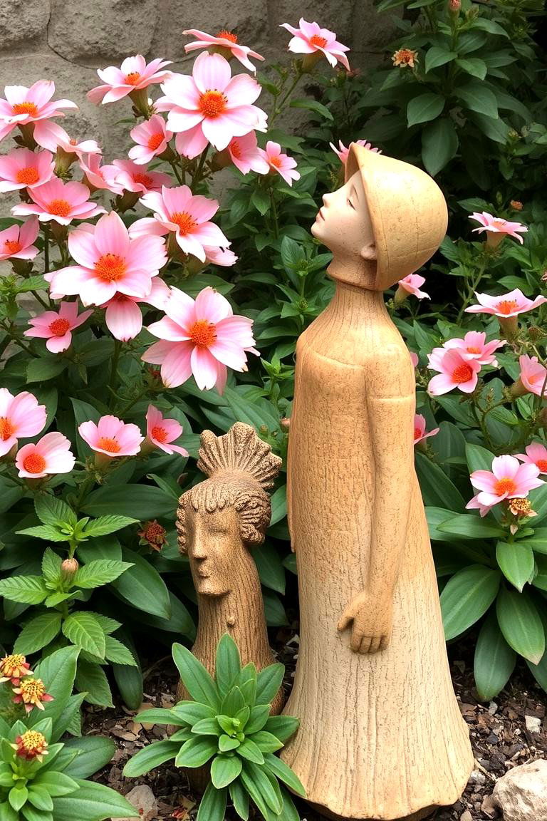 Artful Mediterranean Sculpture - 24 Mediterranean Garden Ideas