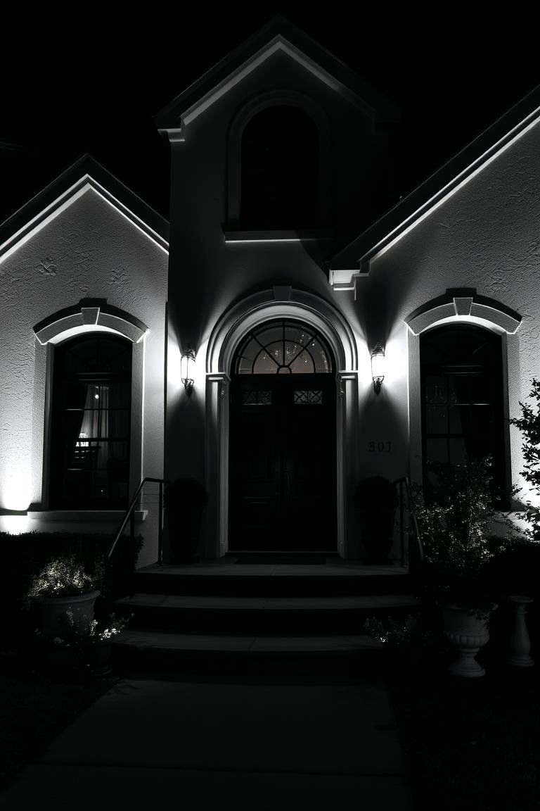 Artful Outdoor Lighting - 24 Black and White House Exterior Ideas