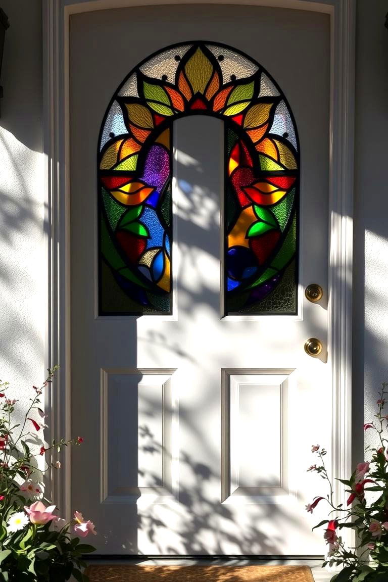 Artful Stained Glass Details - 24 Spring Front Door Decor Ideas