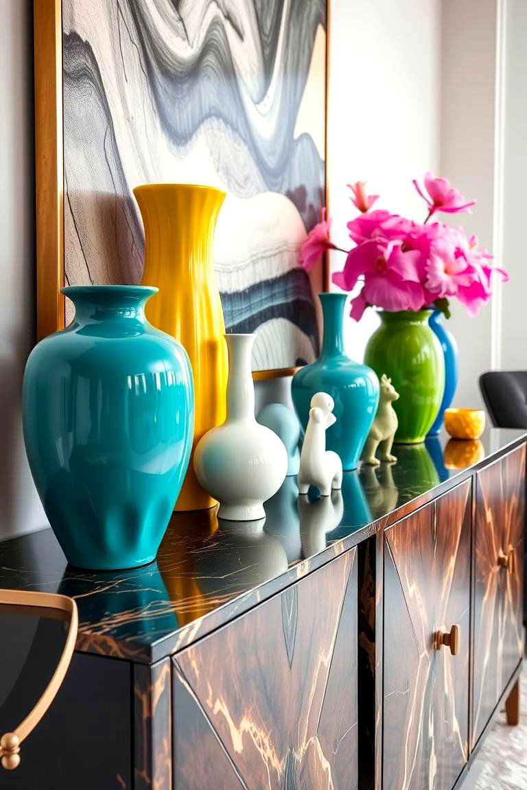 Artful Statement Pieces - 24 Console Table Decor Ideas
