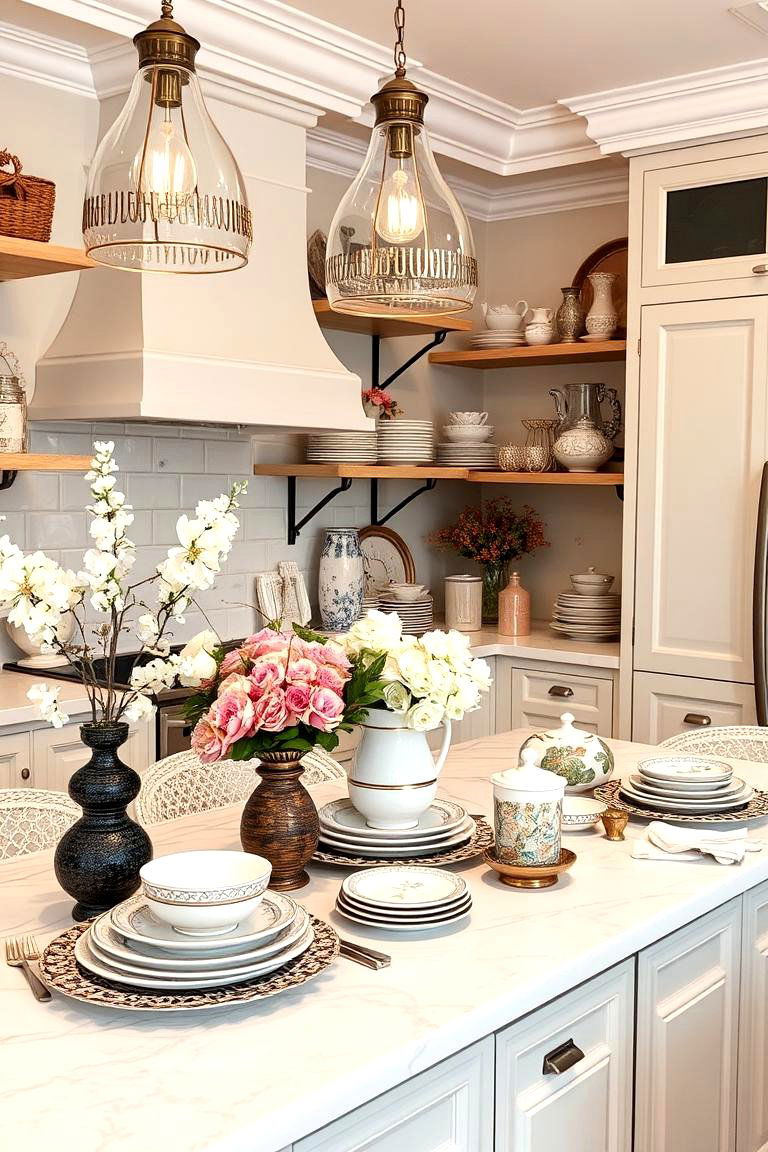 Artful Tableware Displays - 24 Cashmere Kitchen Ideas