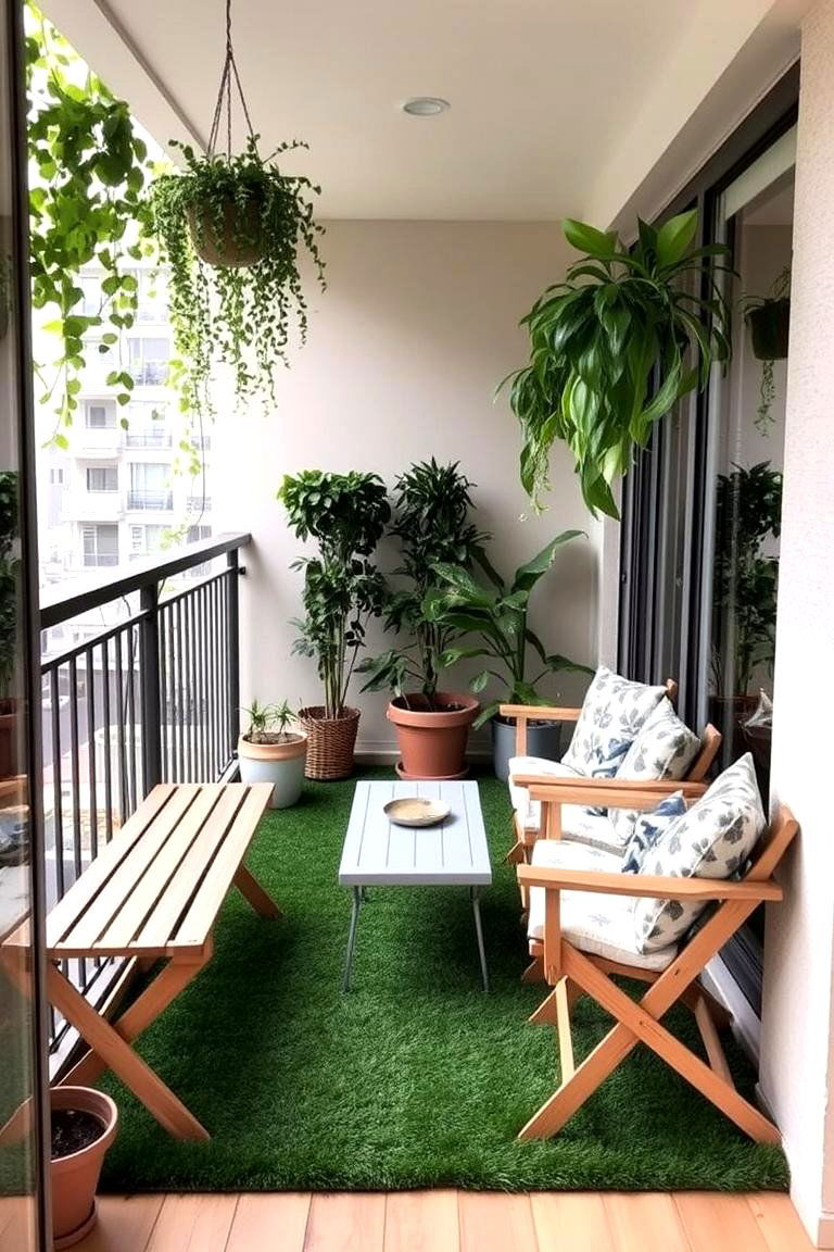 Artificial Grass for Small Balconies - 24 Artificial Grass Balcony Design