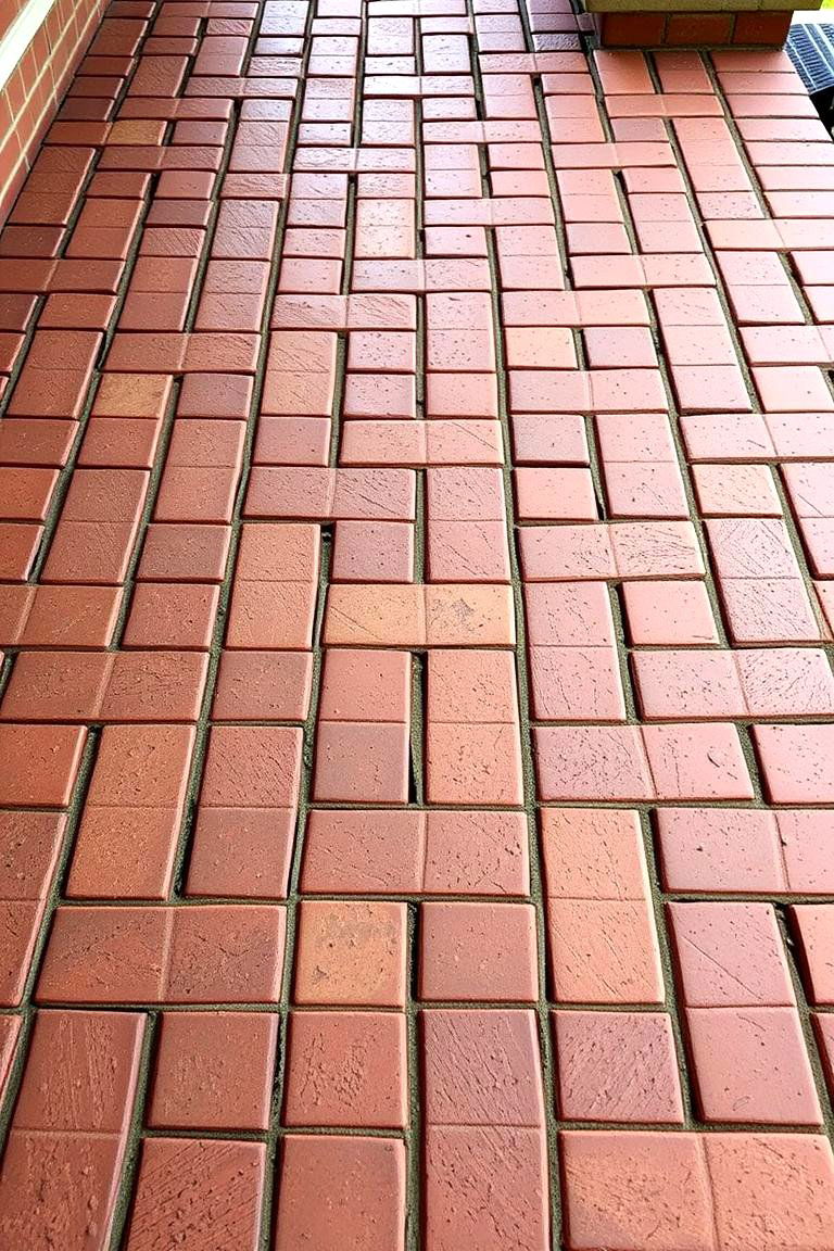 Artisan Brick Pattern Accent - 24 Brick Porch Ideas