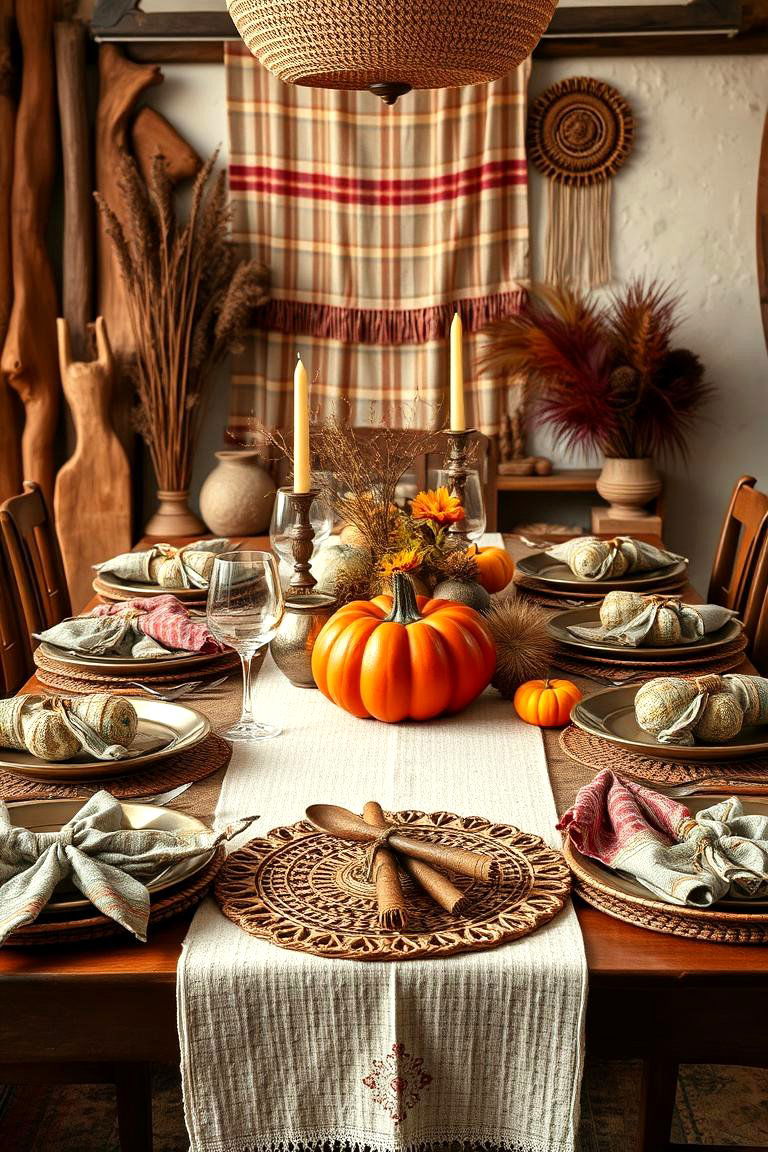 Artisan Crafted Decor - 24 Thanksgiving Table Settings