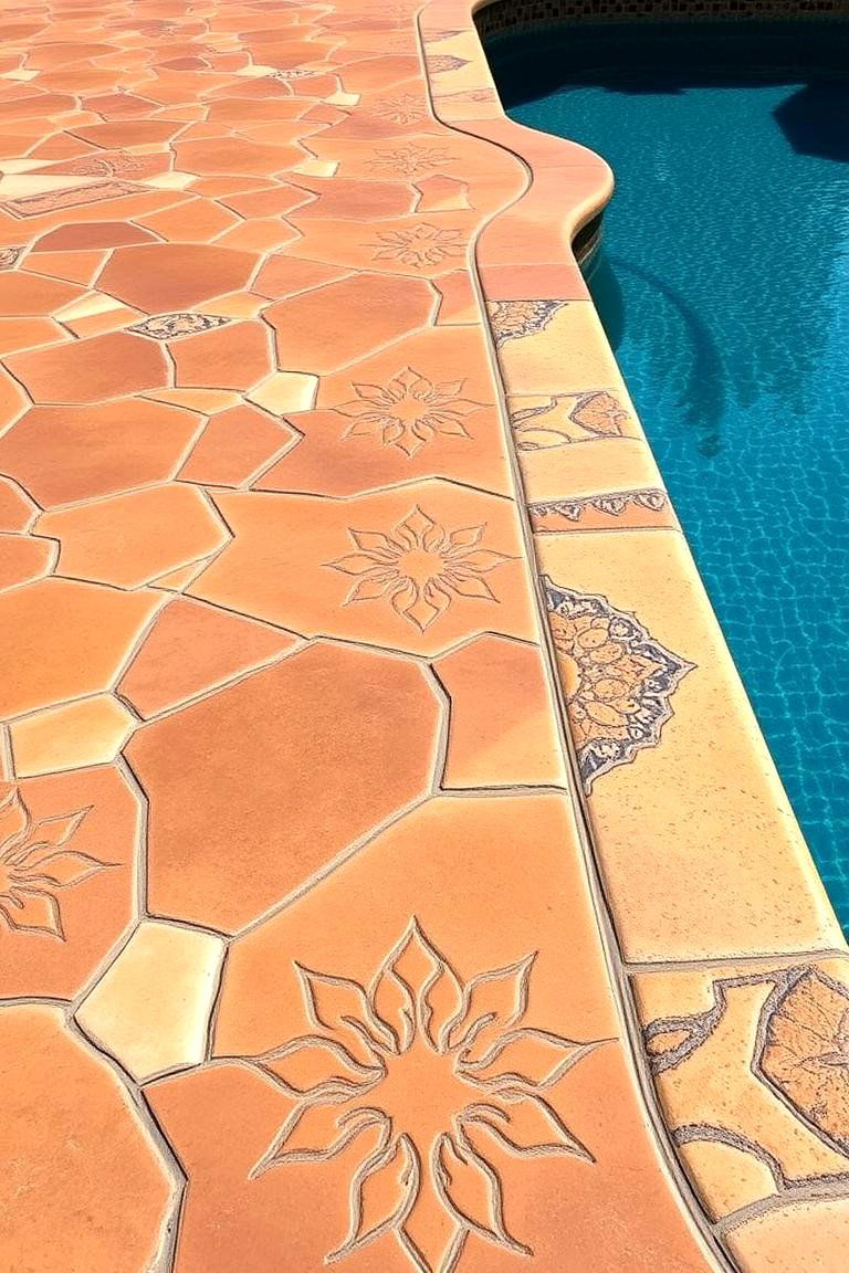 Artisan Crafted Detailing - 24 Stamped Concrete Pool Deck Ideas