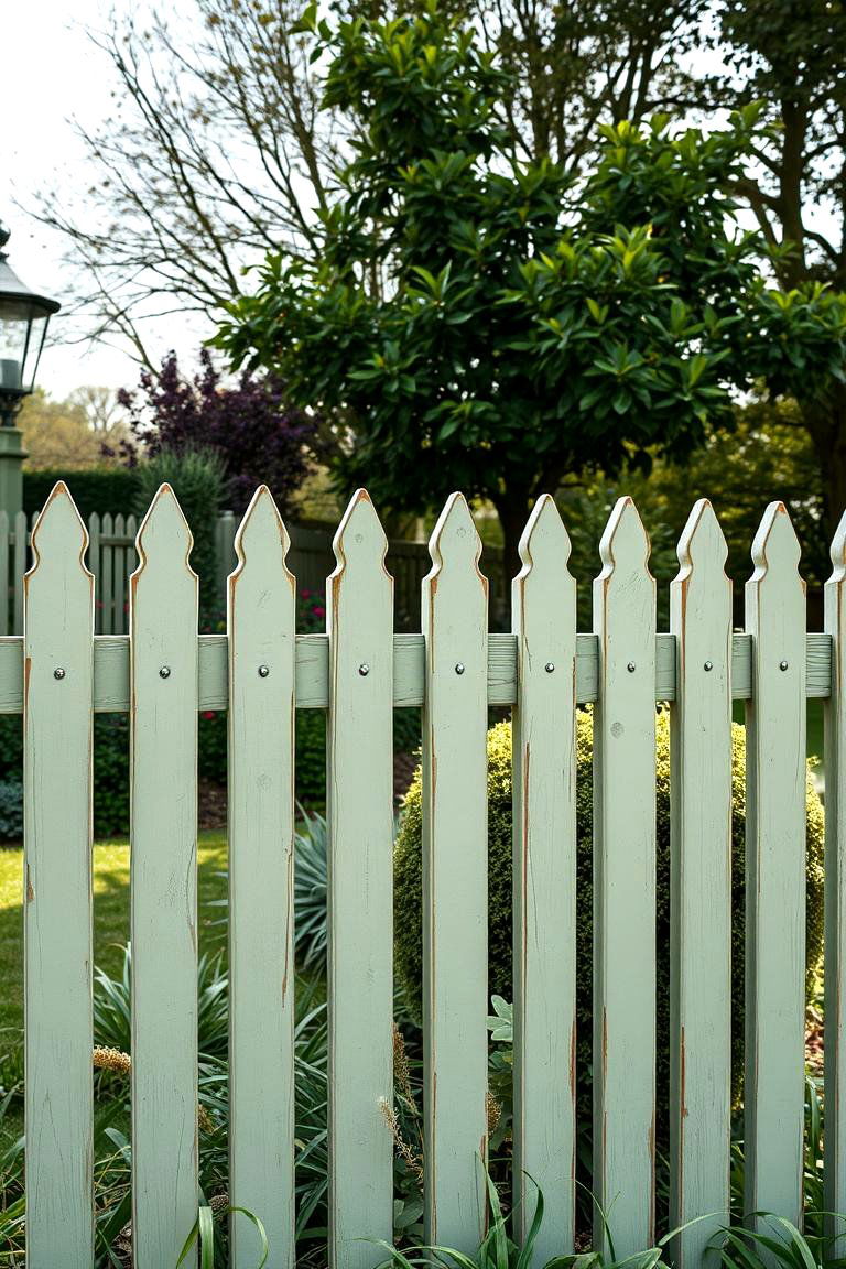Artisan Hand Painted Accents - 24 Sage Green Garden Fence Ideas