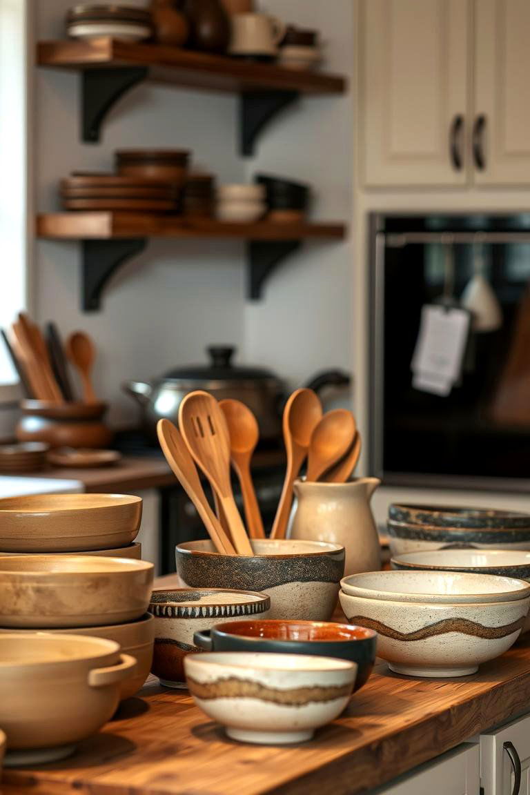 Artisan Kitchenware - 24 Boho Kitchen Ideas