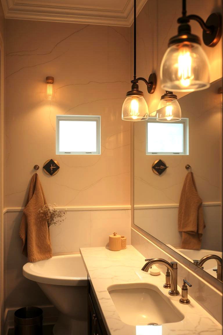 Artisan Lighting Fixtures - 24 Boho Bathroom Ideas