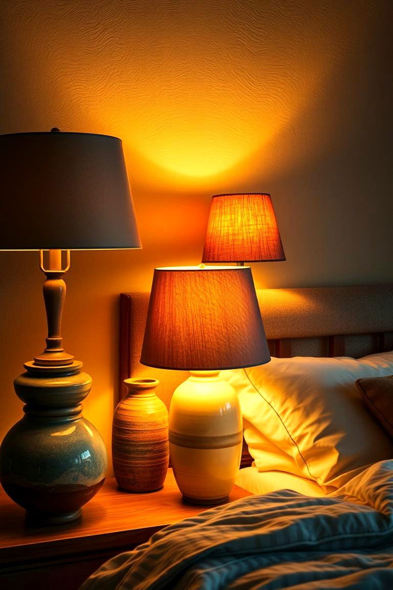 Artisan crafted Ceramic Lamps - 24 Rust Bedroom Ideas