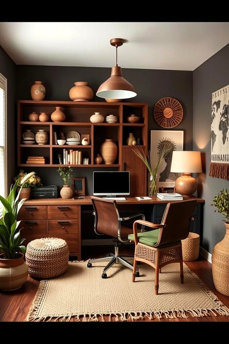 Artisanal Accessories - 24 Bohemian Home Office Ideas