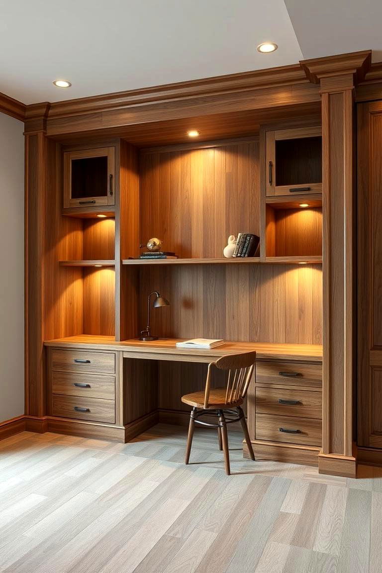 Artisanal Built in Desk - 24 Built-in Desk Ideas