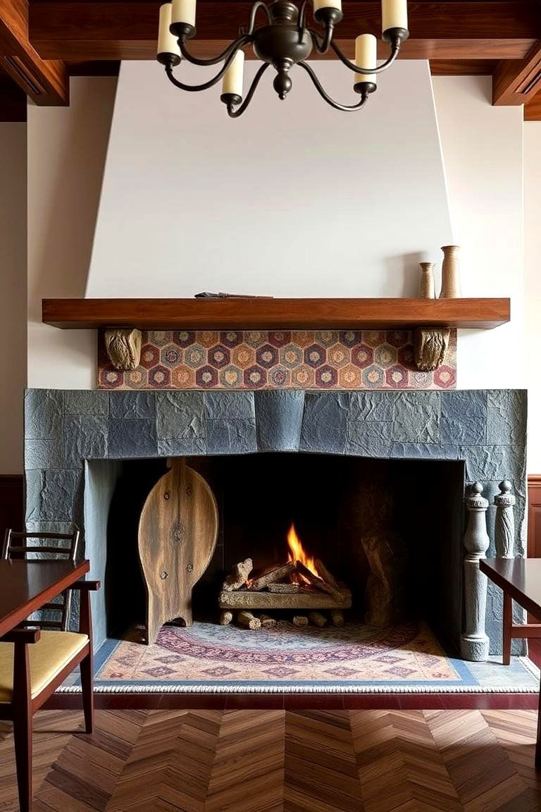 Artisanal Fireplace as a Statement Piece - 24 Dining Room With Fireplace Ideas