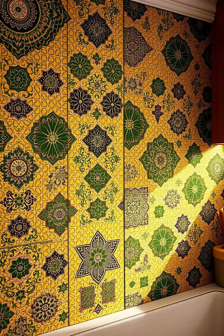Artisanal Green and Yellow Mosaic Patterns - 24 Green and Yellow Kitchen Ideas